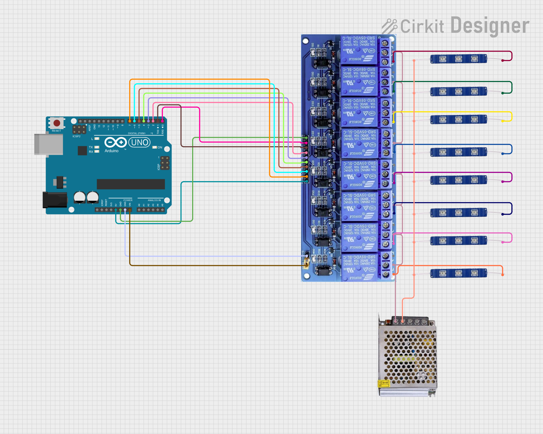 Image of random: A project utilizing 4 Channel 30a 5v Relay (Blue) in a practical application