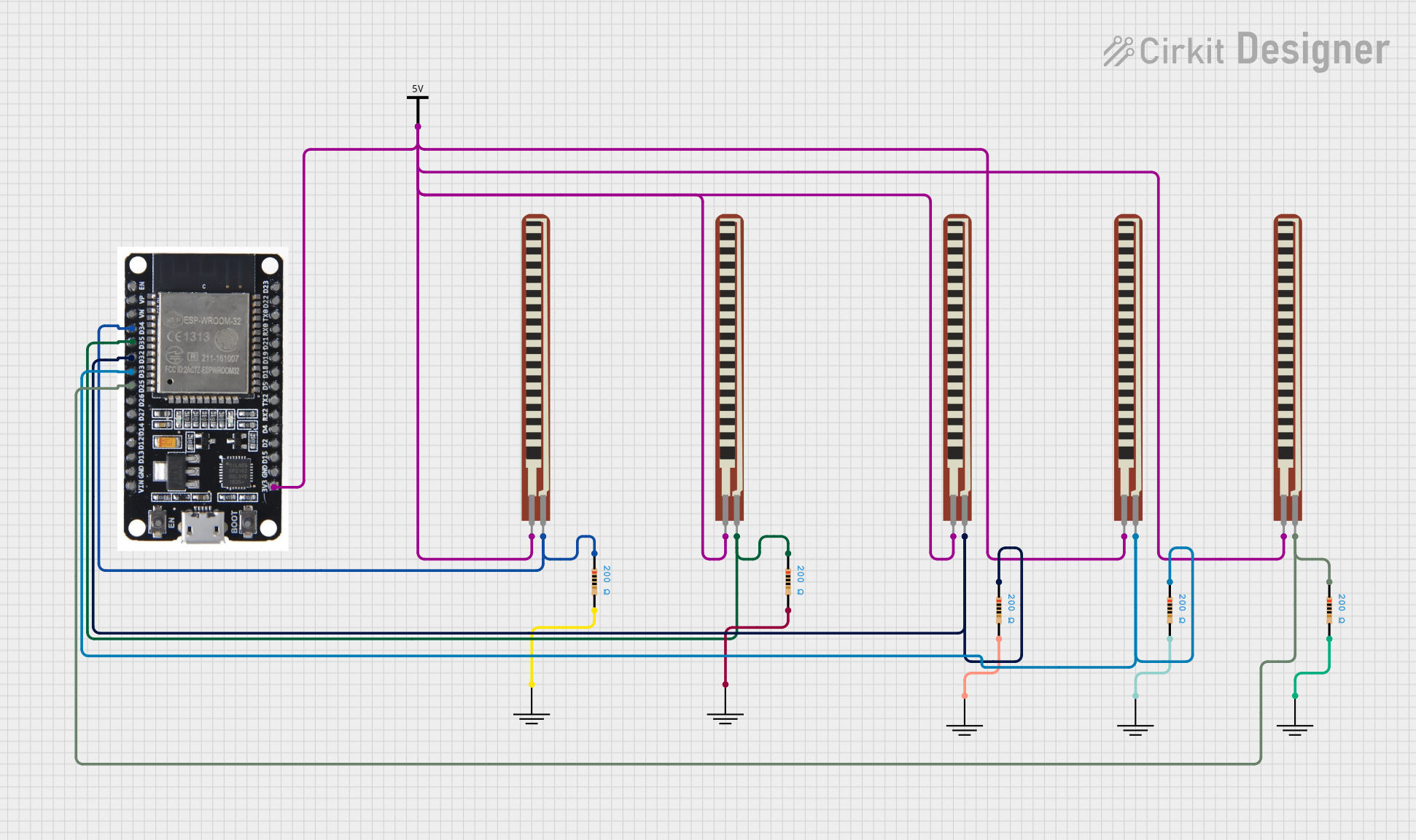 Image of esp32: A project utilizing Basic Flex Resistor in a practical application