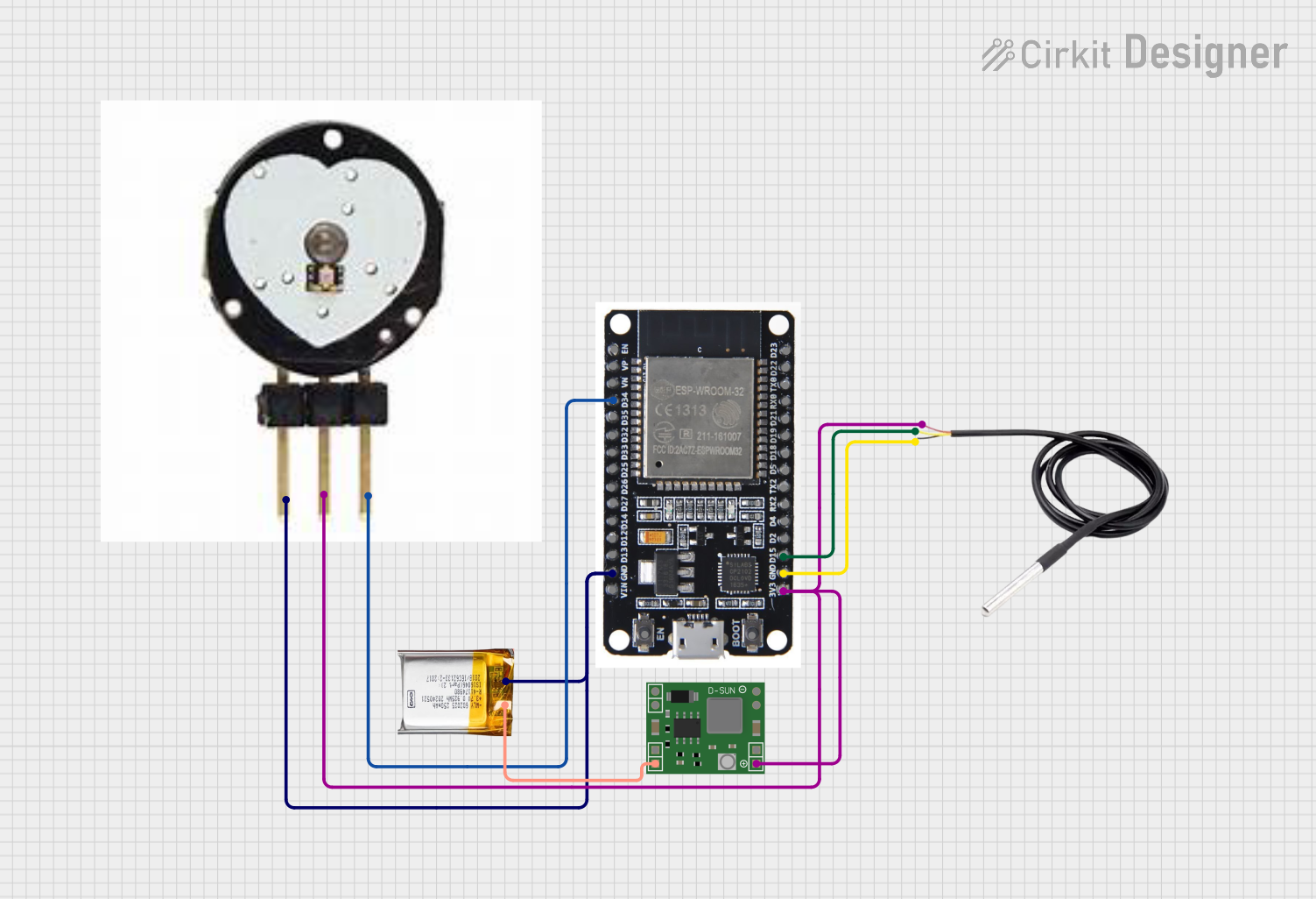 Image of Sistem monitoring jantung dan suhu badan: A project utilizing ESP8285 ESP-M3 in a practical application