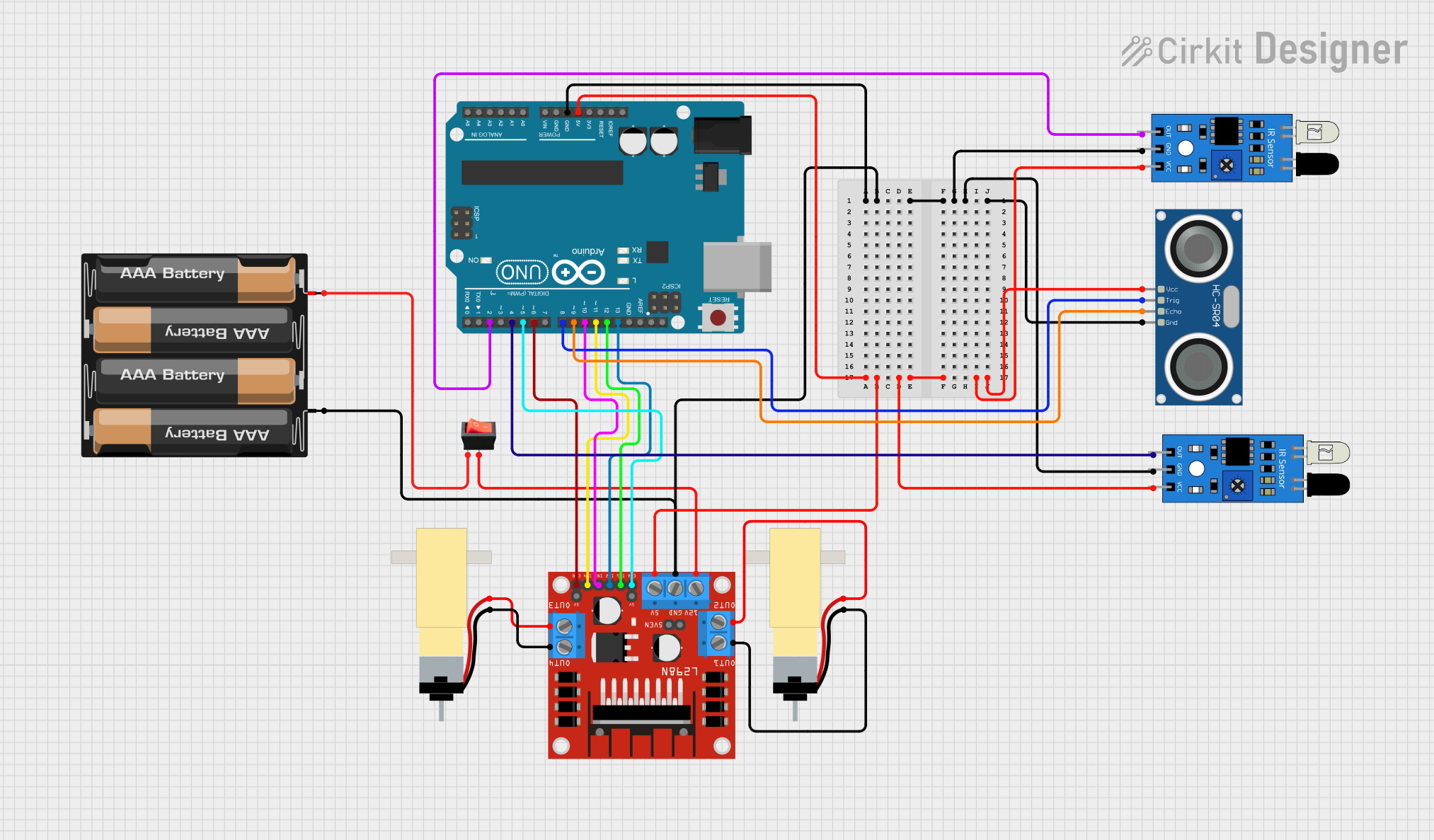 Image of Obstacle avoidance with line folllowing robo: A project utilizing IR Sensor Avoid Obstacles in a practical application