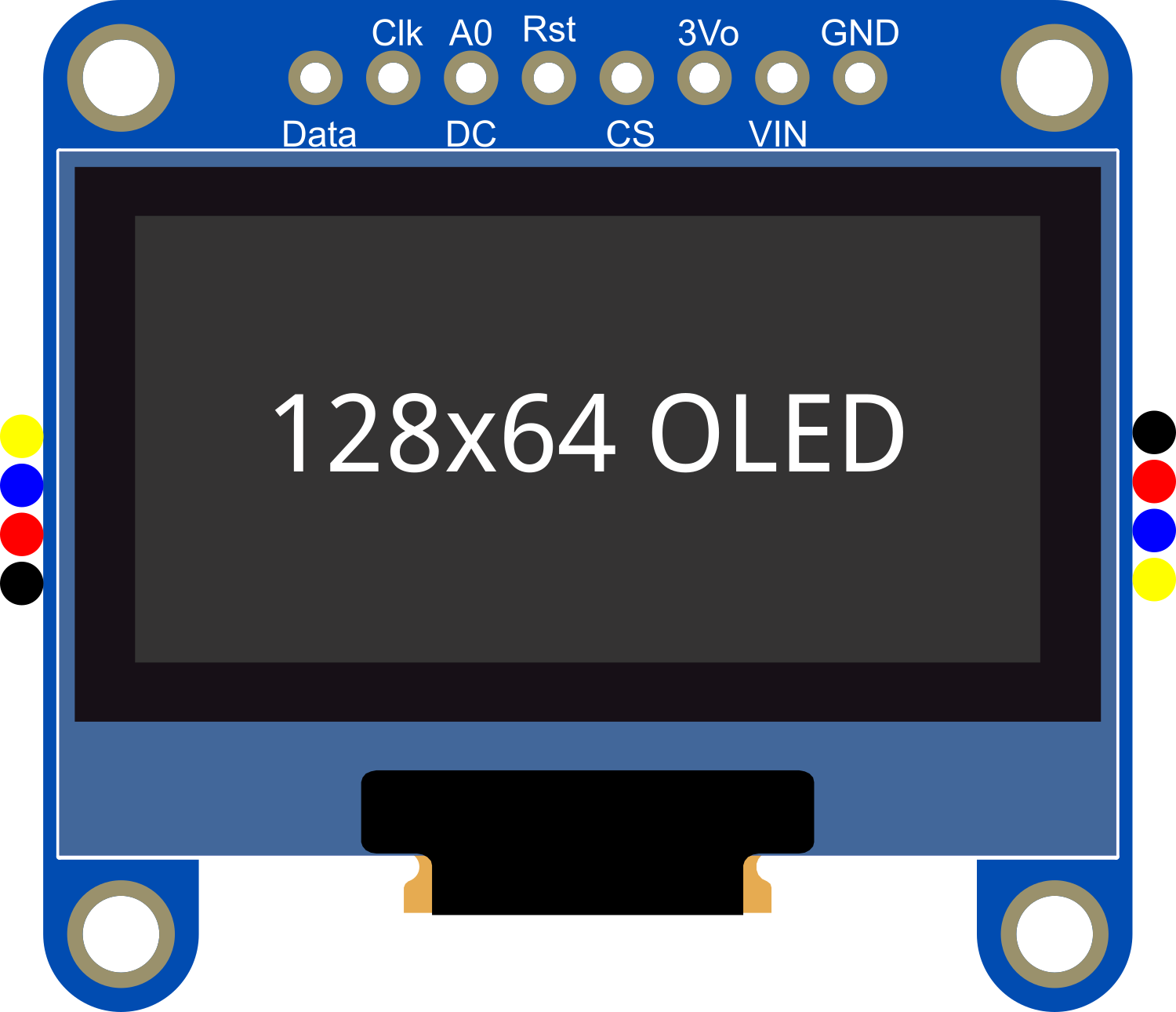 Image of Adafruit OLED Monochrome 1.3in 128x64 with STEMMA QT