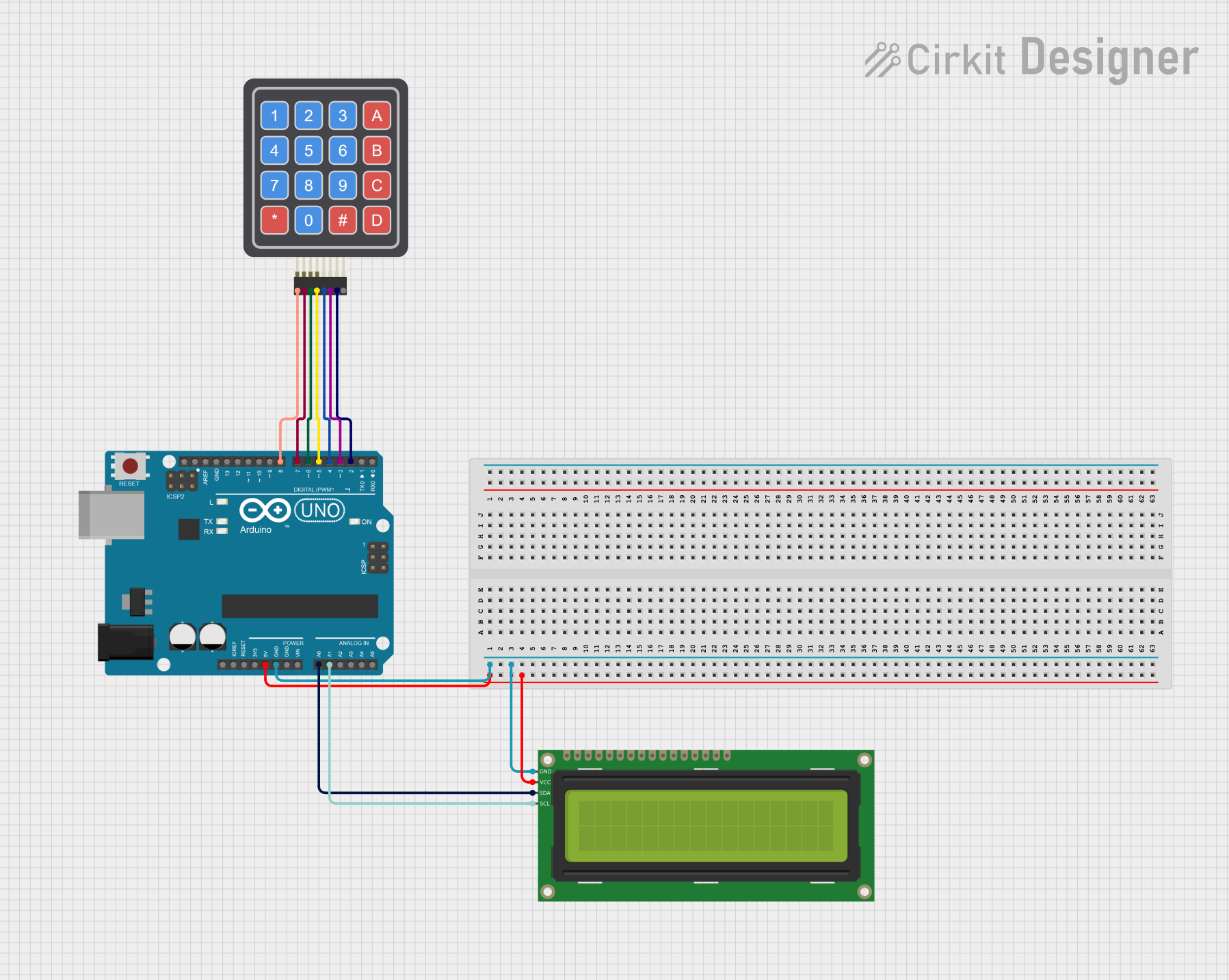 Image of PROJETO 1: A project utilizing 4x4 Keypad (Simulator) in a practical application