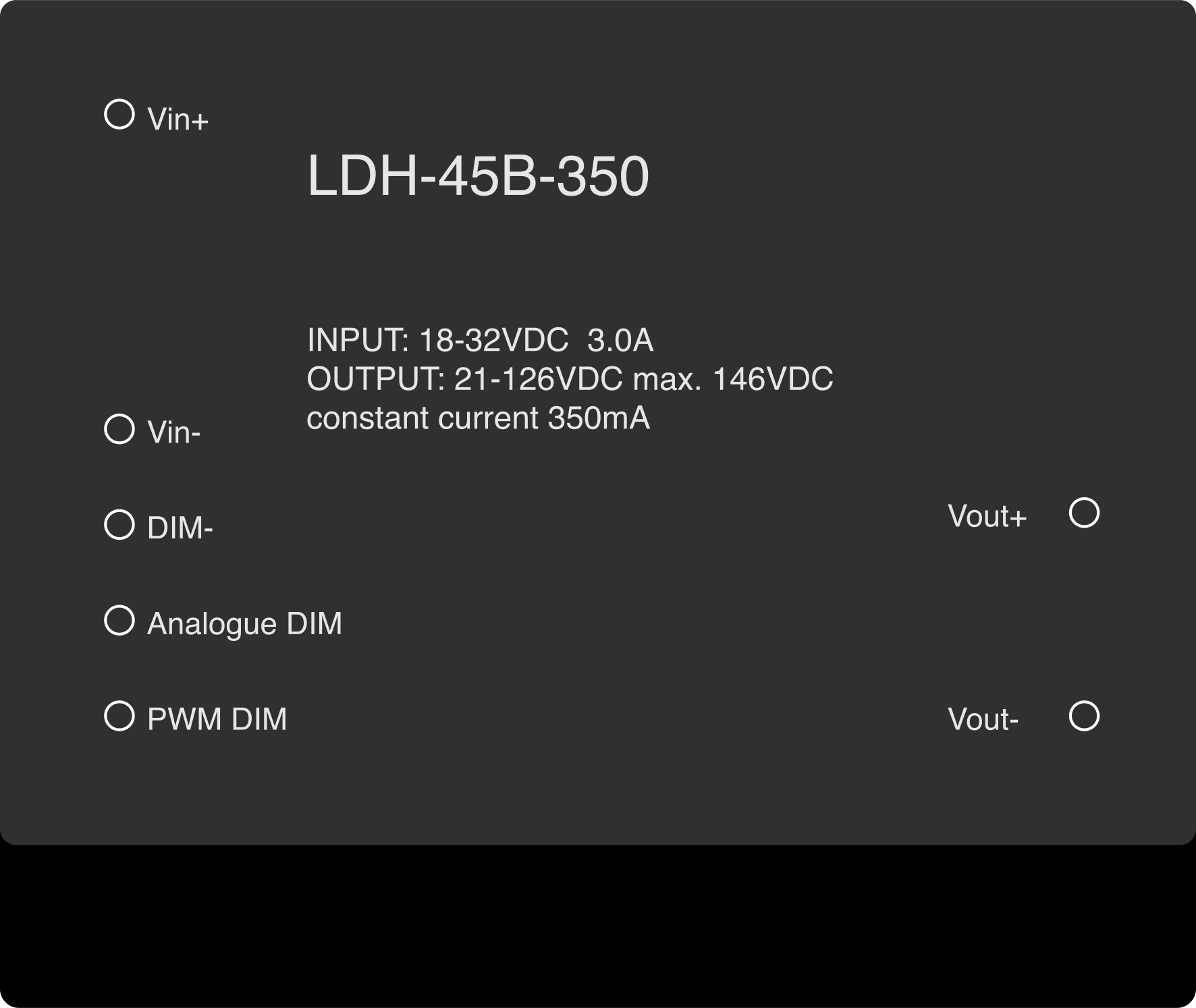 Image of Mean Well LDH-45B-350 LED Driver