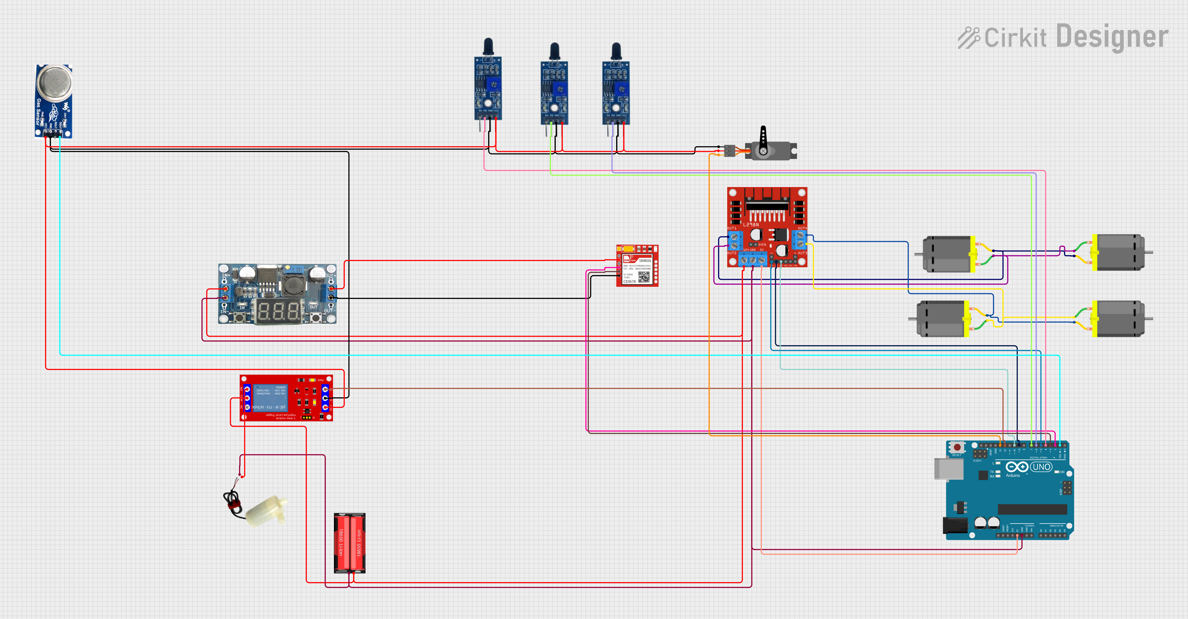 Image of l298n motor driver test: A project utilizing L298N DC motor driver in a practical application