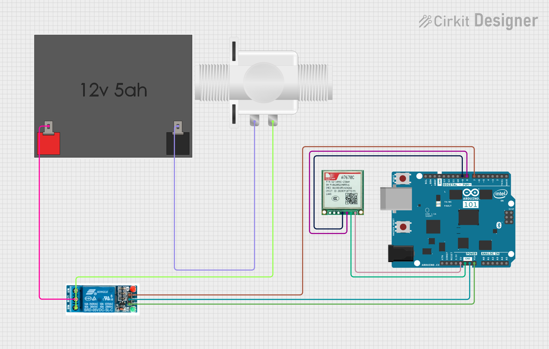 Image of FlowWaterToPlantsAutomatically: A project utilizing Solenoid Valve 5/2 in a practical application