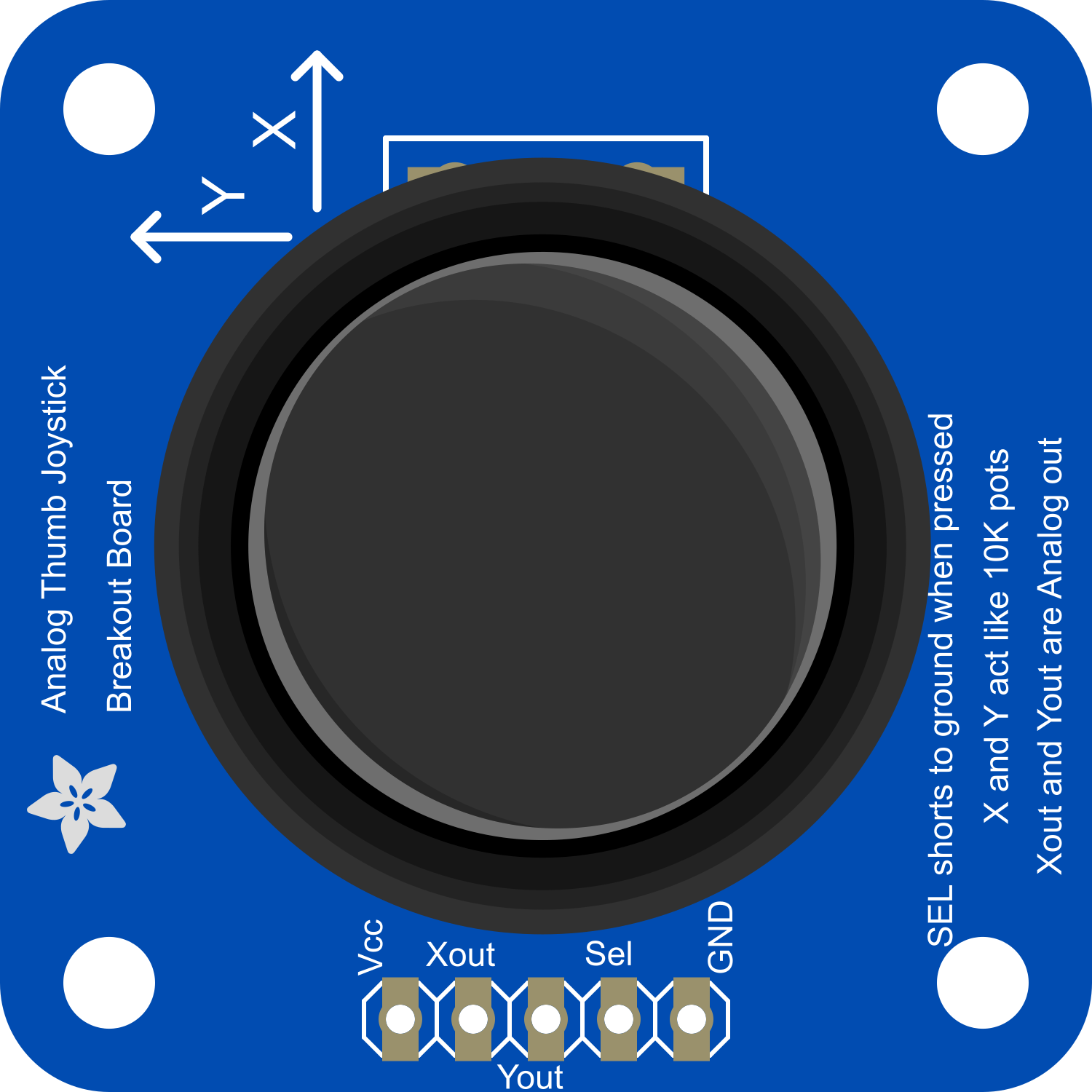 Image of Adafruit Analog 2-Axis Joystick