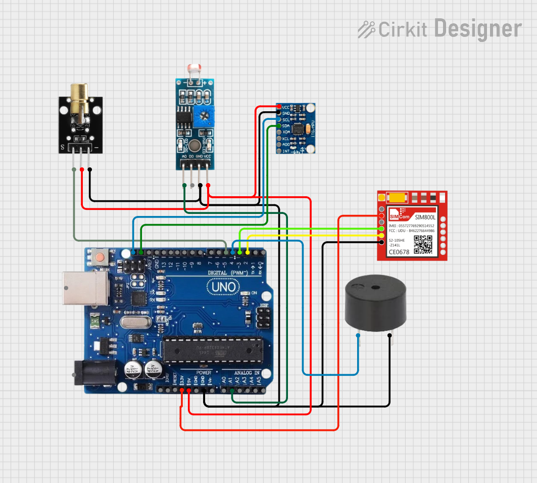 Image of SECURITY SYSTEM: A project utilizing KY-008 Laser Emitter in a practical application