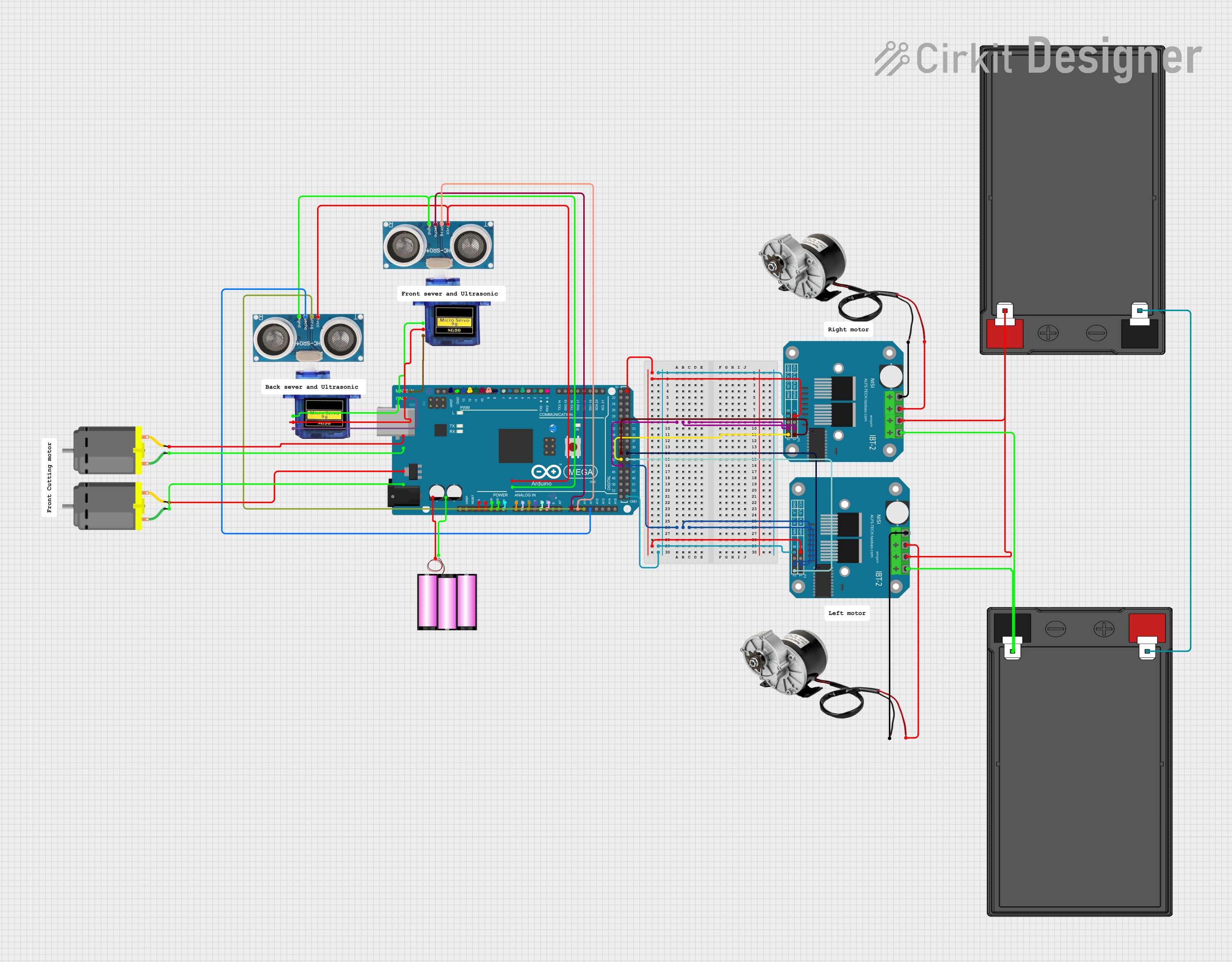 Image of Grass cutter: A project utilizing (Arm) Driver Brushed Motor Controller in a practical application