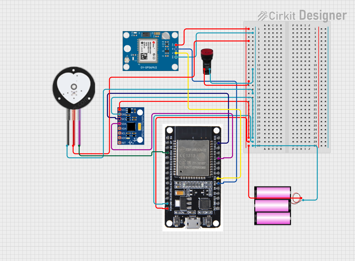 Image of SMART HELMET: A project utilizing gps_circuit_image in a practical application