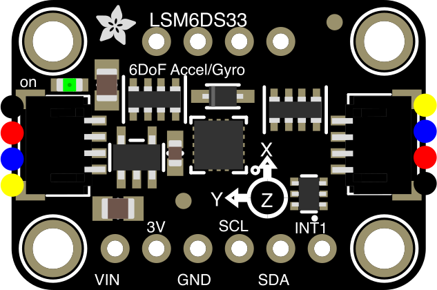 Image of Adafruit LSM6DS33 6-DoF Accel + Gyro IMU