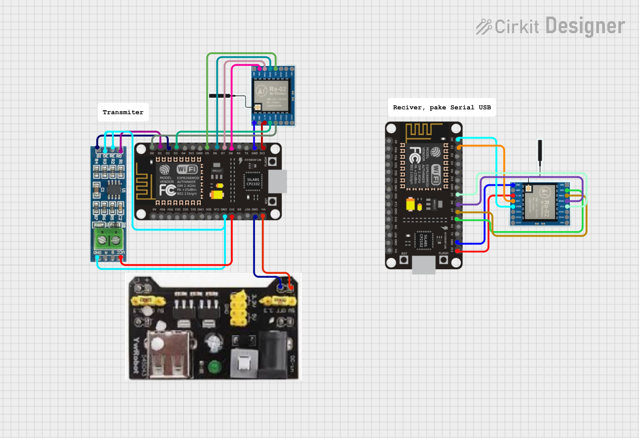 Image of RS485 Serial USB: A project utilizing ESP8266 ESP-12E WiFi Module in a practical application