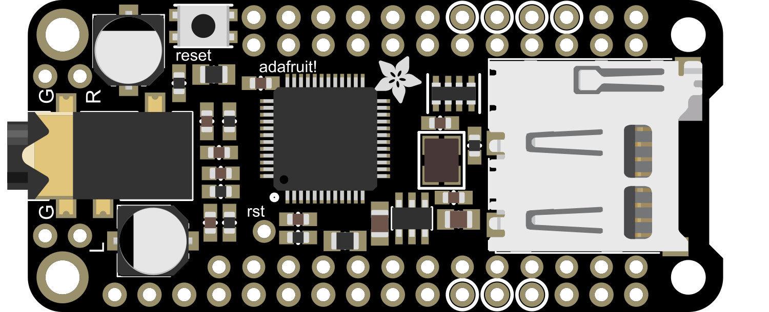 Image of Adafruit VS1053 Headphone FeatherWing