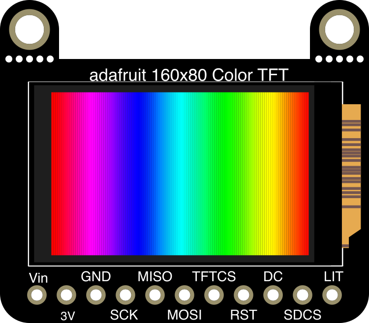 Image of Adafruit Mini TFT Display - 0.96in 160x80