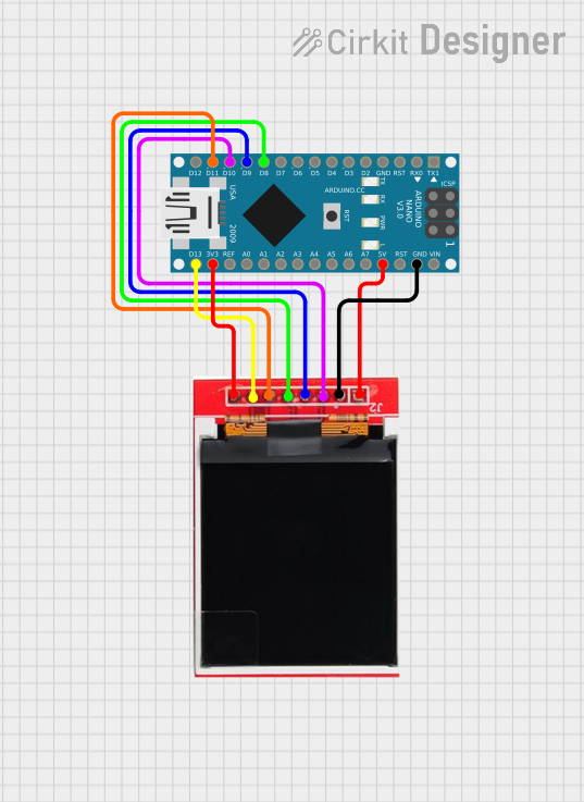 Image of ST7735: A project utilizing TFT LCD Display ST7735S in a practical application
