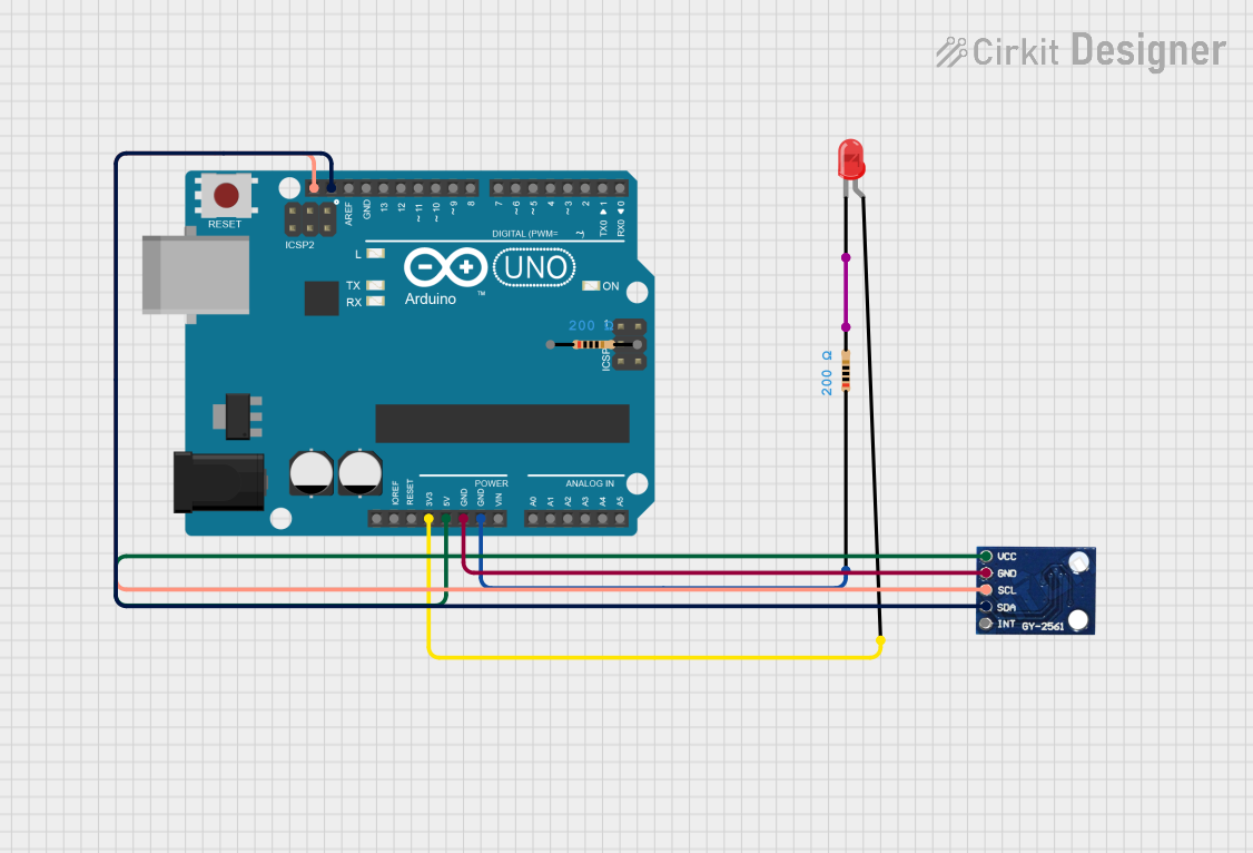 Image of TSL2561 light sensor: A project utilizing Adafruit TSL2591 High Dynamic Range Digital Light Sensor in a practical application