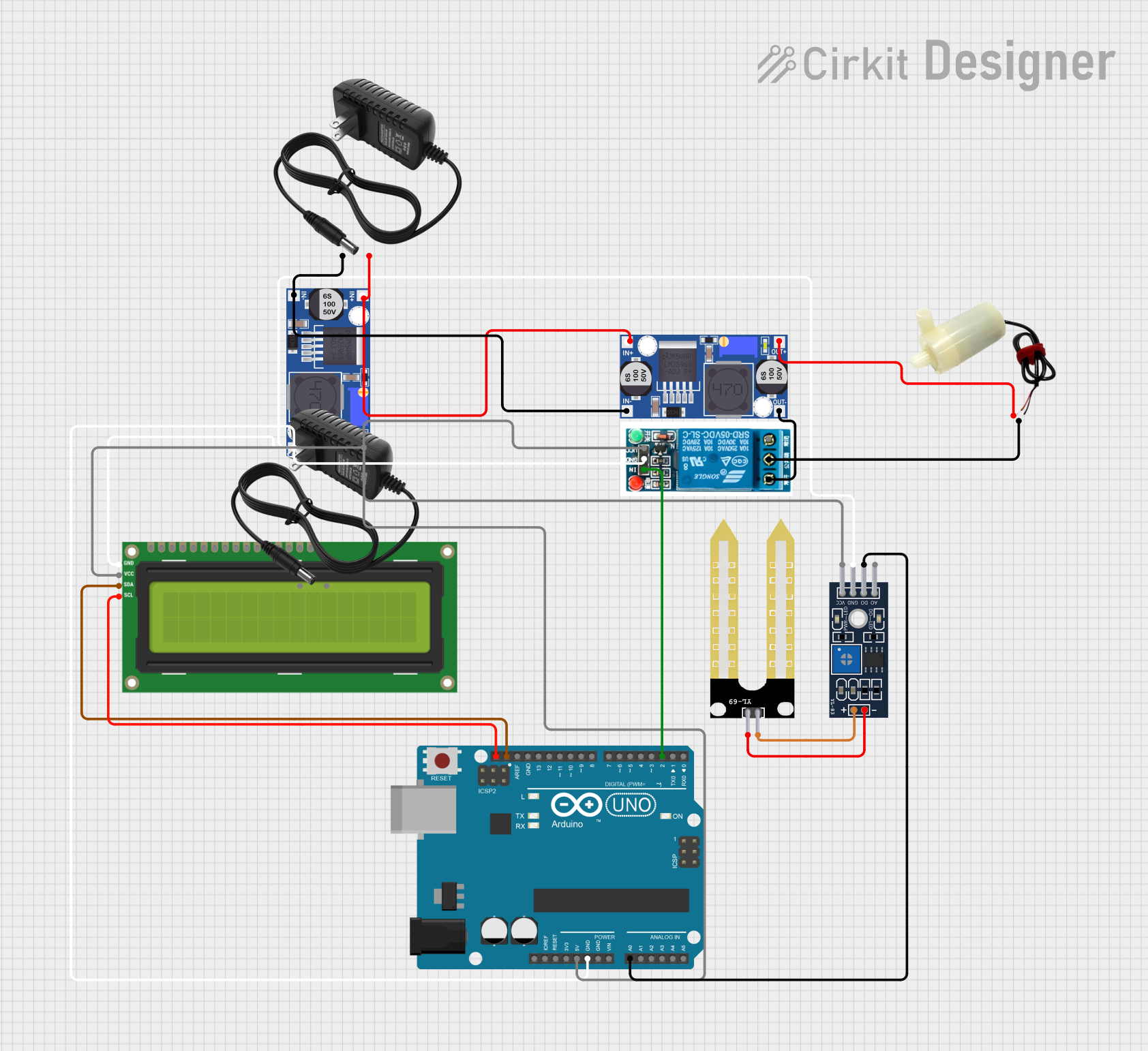 Image of Smart Irrigation PROJECT': A project utilizing Soil Moisture Module in a practical application