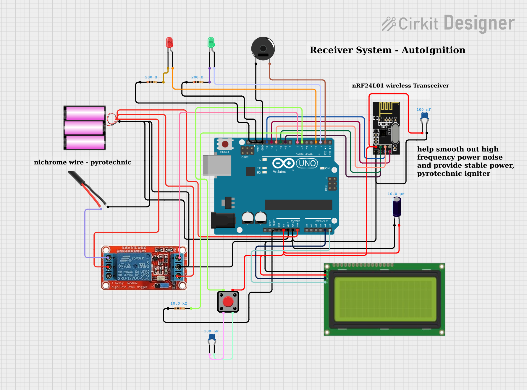 Image of Receiver System: A project utilizing 24LC01 in a practical application