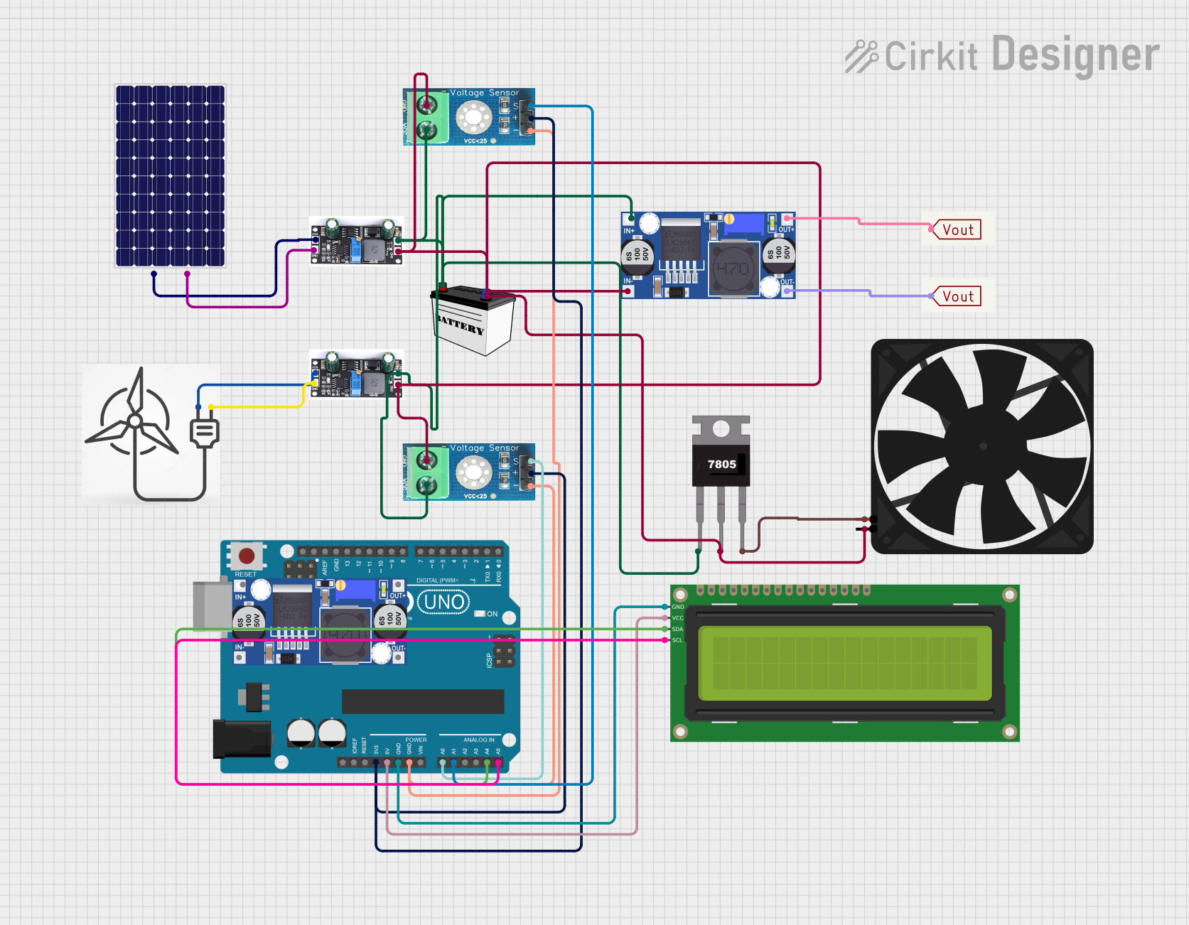 Image of Circuit diagram: A project utilizing Wind Vane in a practical application