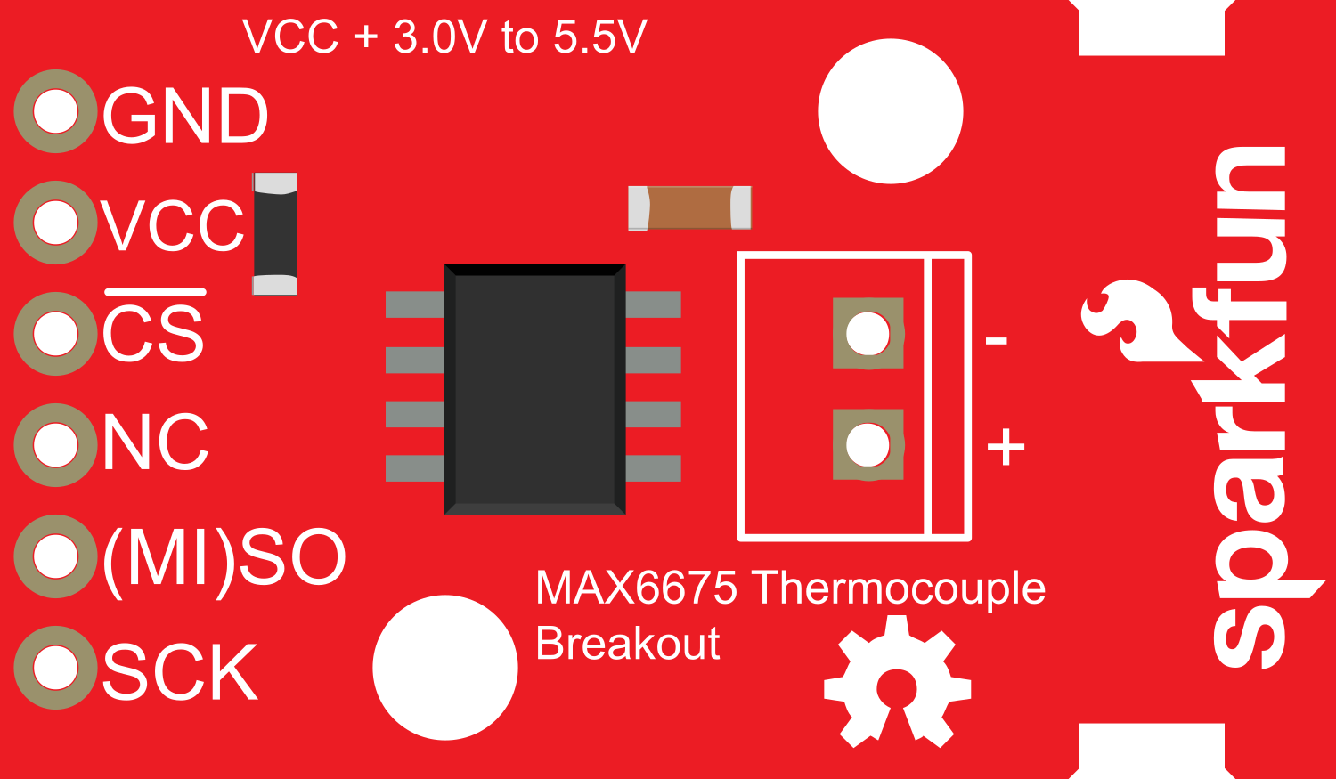 Image of SparkFun MAX6675 Thermocouple Breakout