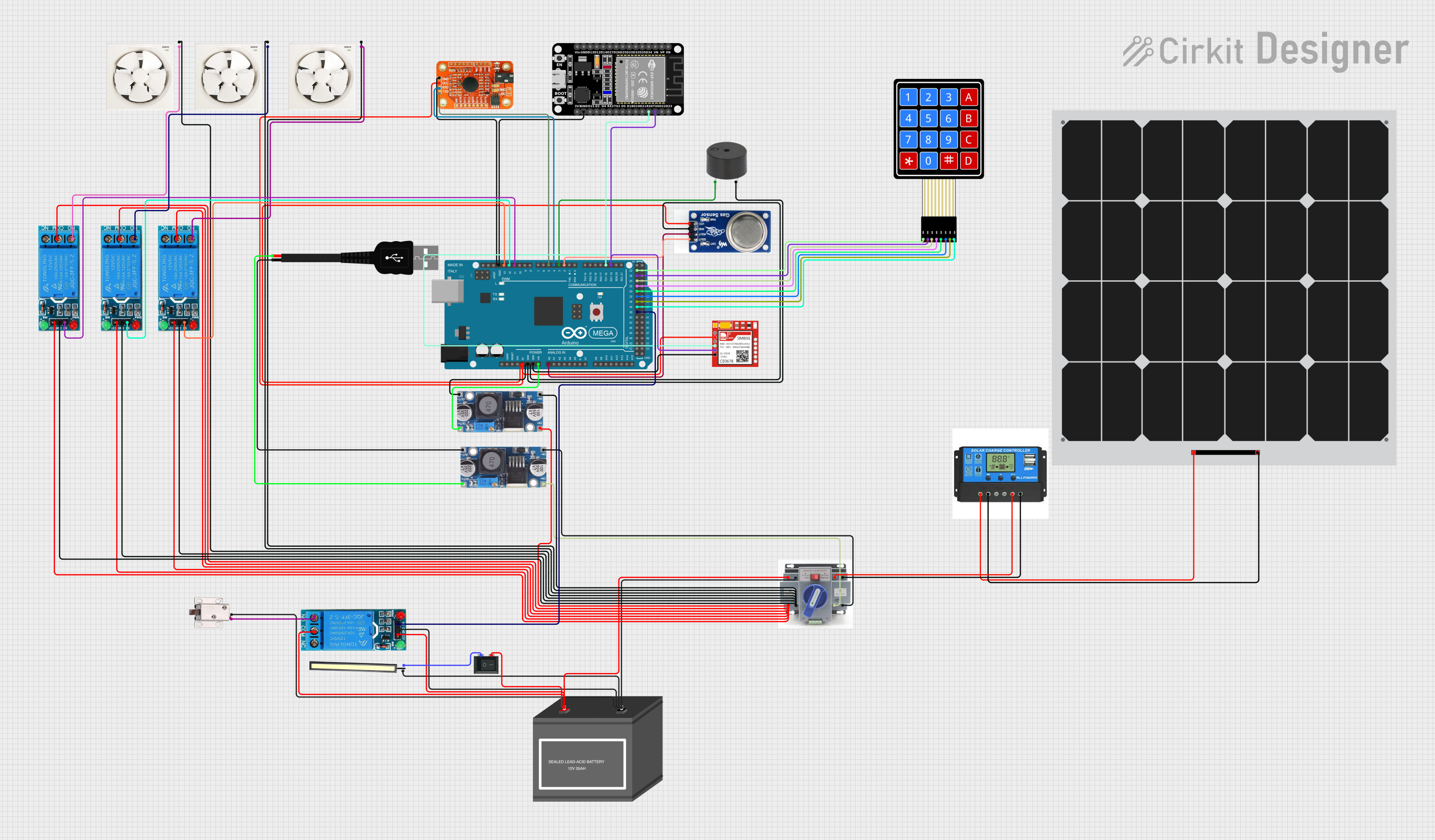 Image of schamtic dooor lock: A project utilizing MQ-2 in a practical application