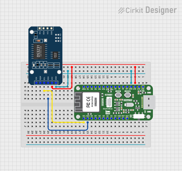 Image of Glyph-C3-DS3231-I2C-Real-Time Clock Module: A project utilizing Adafruit PCF8523 RTC in a practical application