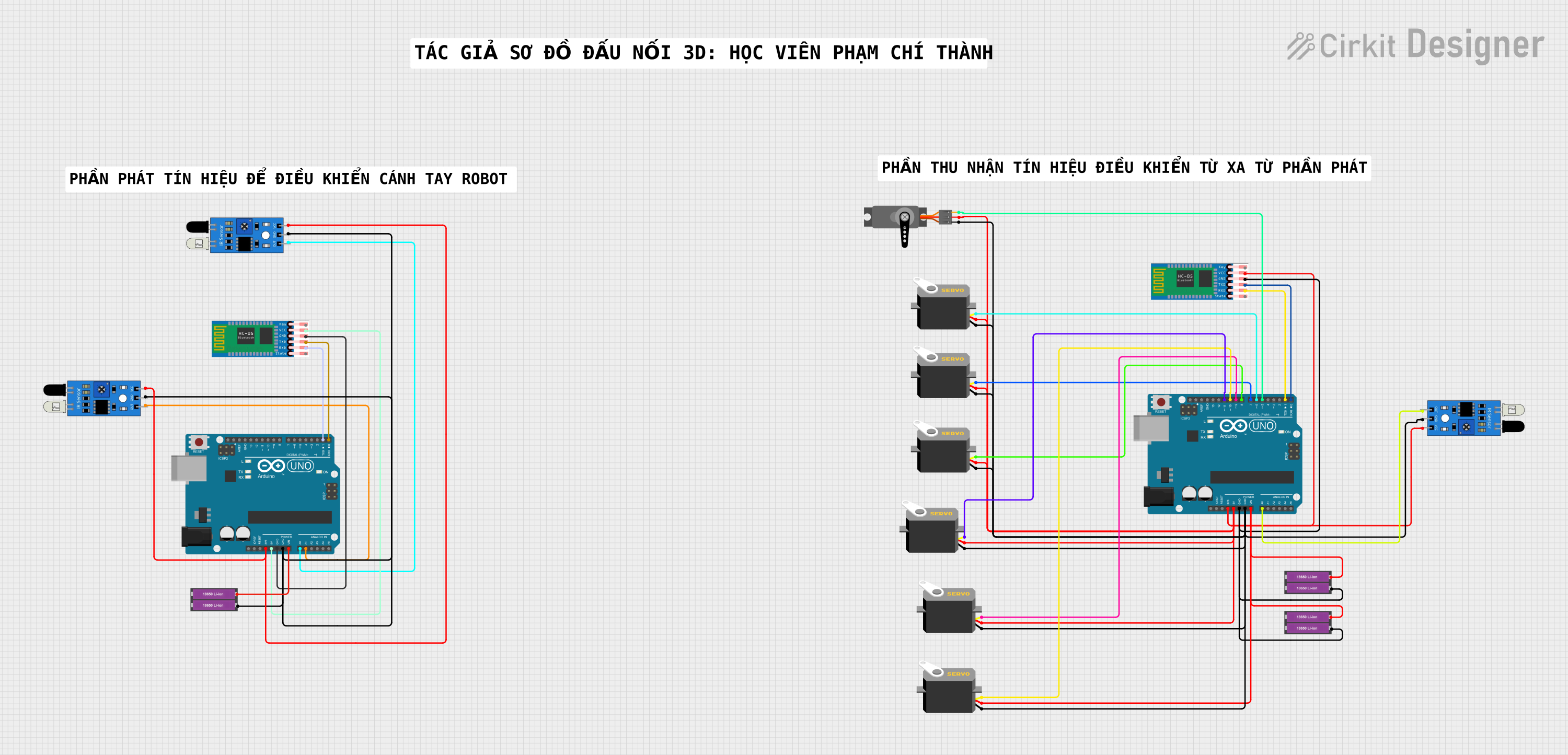 Image of cánh tay robot dành cho người bị mất khuỷu tay: A project utilizing Hc 05 in a practical application