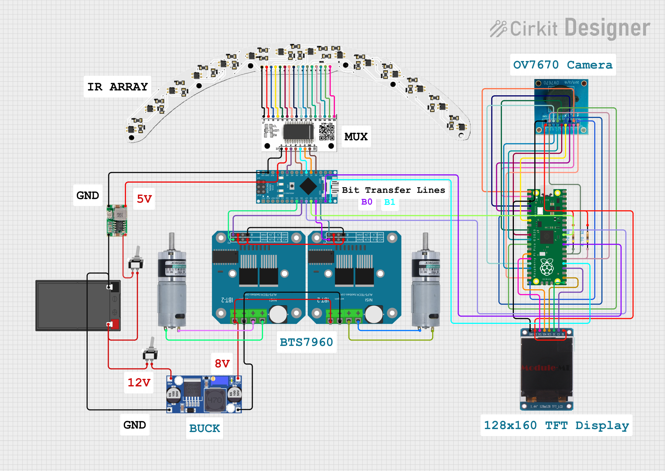 Image of REF Speed Bot V2 CKT: A project utilizing REF-BTS 2CH in a practical application