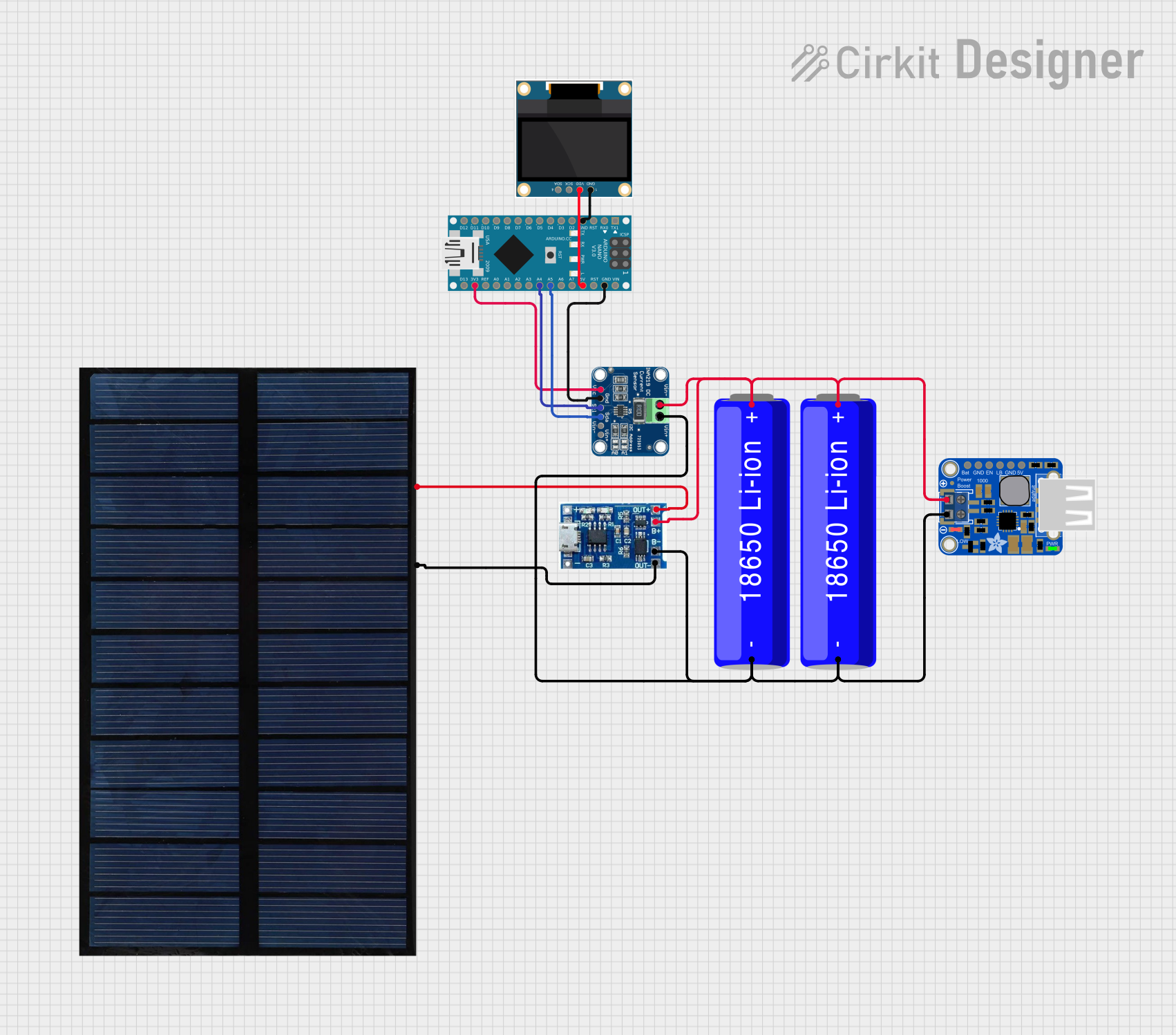 Image of Charger: A project utilizing Adafruit USB DC Solar LiPo Charger in a practical application