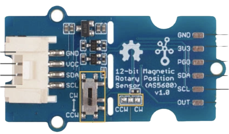 Image of 12-bit AS5600 magnetic encoder