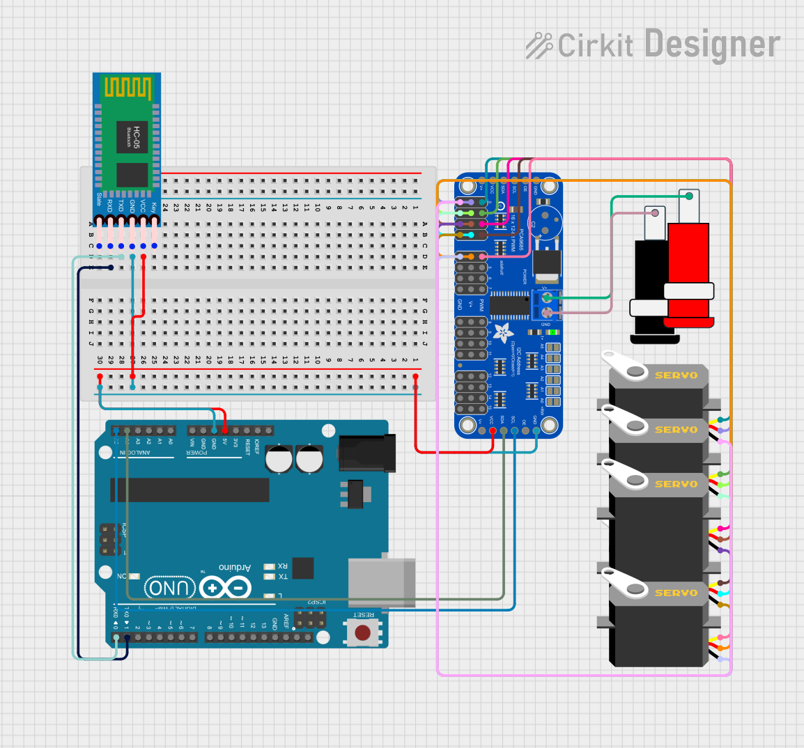 Image of Robotic Arm I: A project utilizing Adafruit 16-Channel PWM + Servo HAT in a practical application