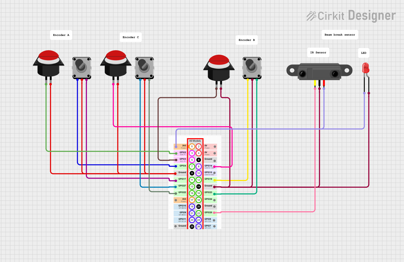 Image of Capstone Circuit: A project utilizing Rotary encoder with button in a practical application