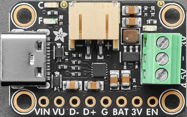 Image of Adafruit bq25185 USB / DC / Solar Charger with 3.3V Buck Board