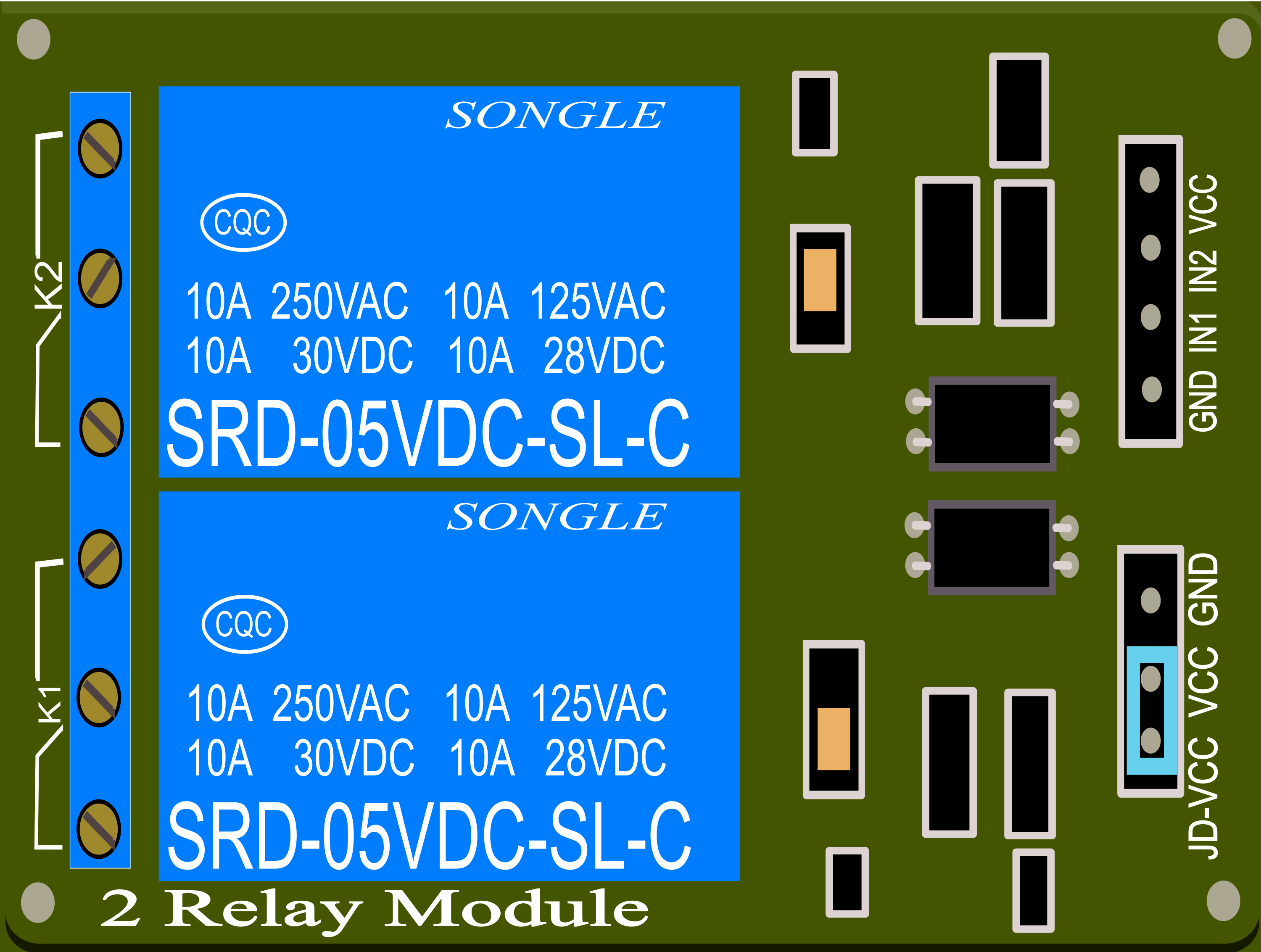 Image of 2-Channel Relay (5V 10A)