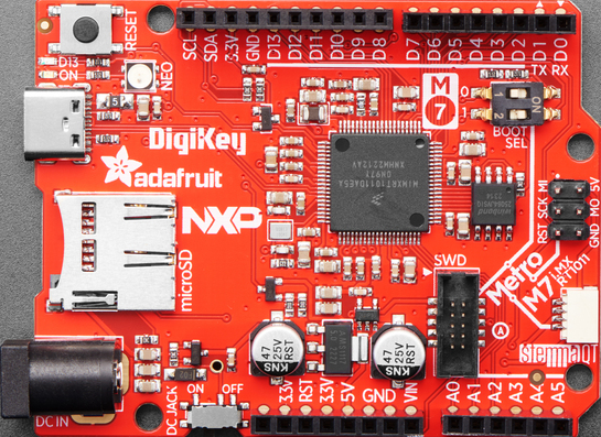 Image of Adafruit Metro M7 with microSD