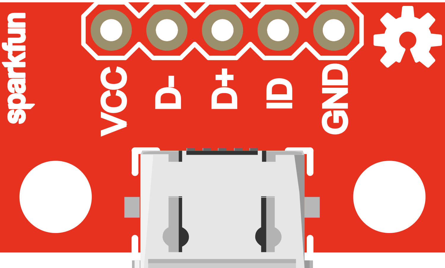 Image of SparkFun microB USB Breakout