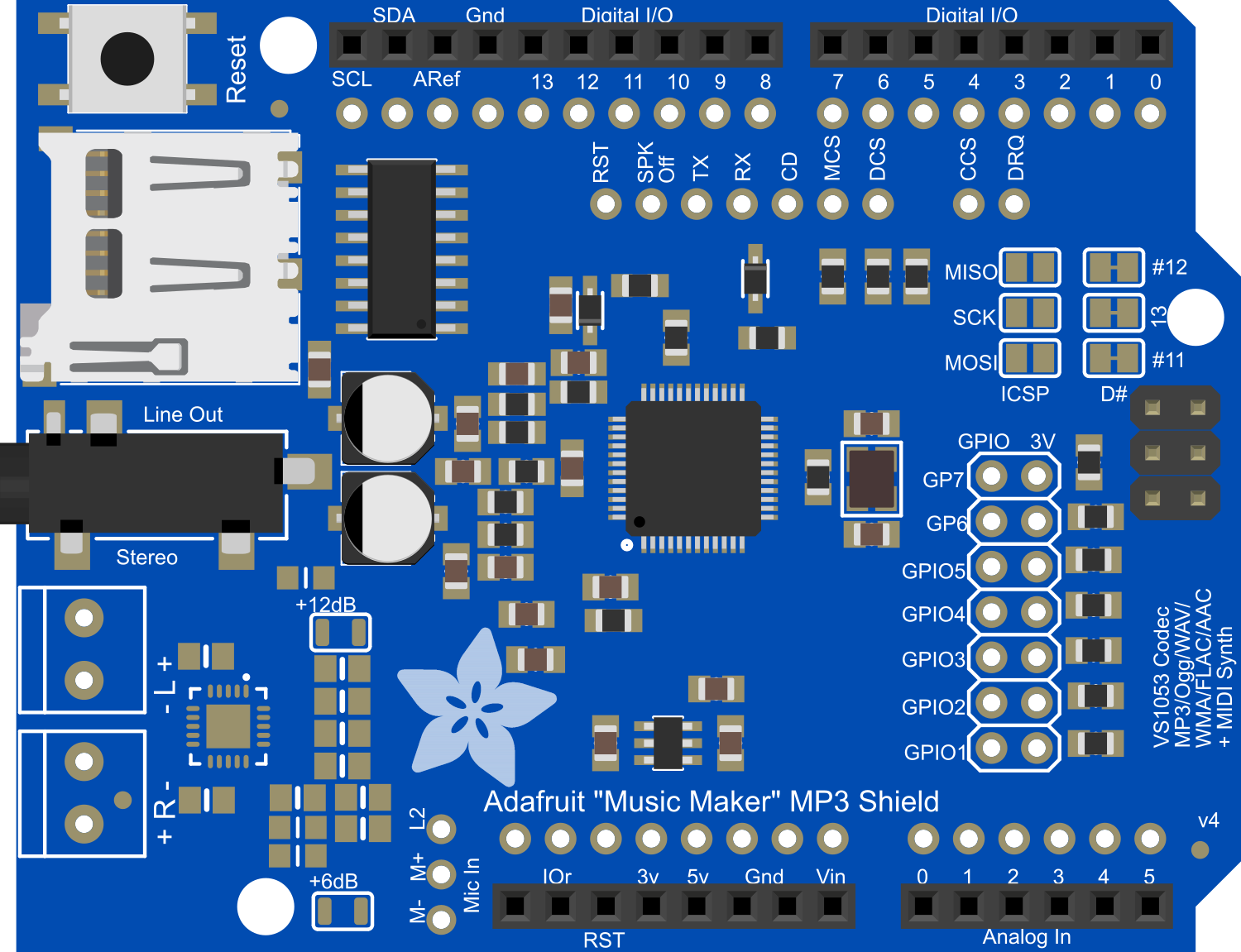 Image of Adafruit Music Maker Shield no Amp