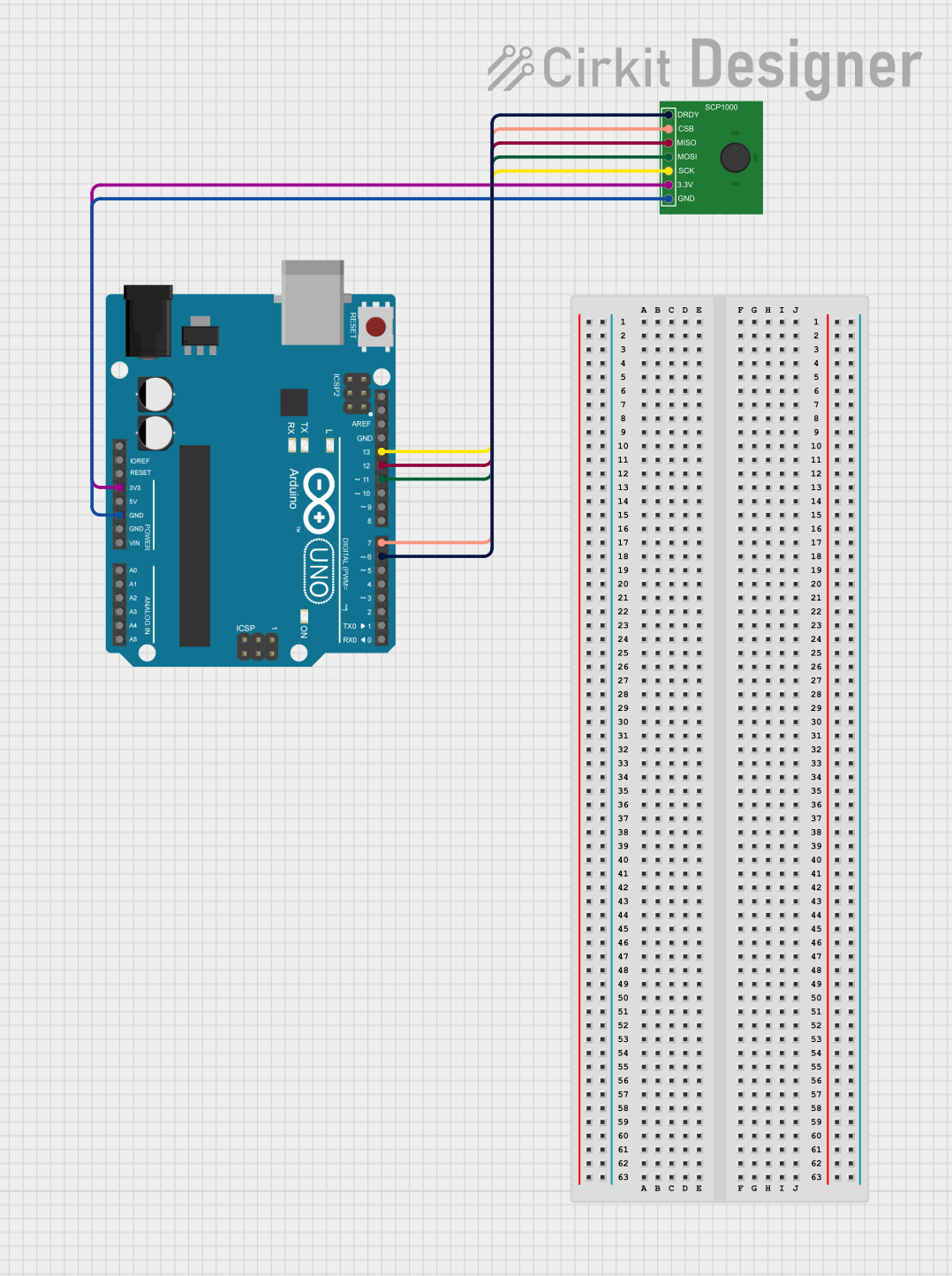 Image of presion: A project utilizing Barometric Pressure Sensor (SCP1000) in a practical application