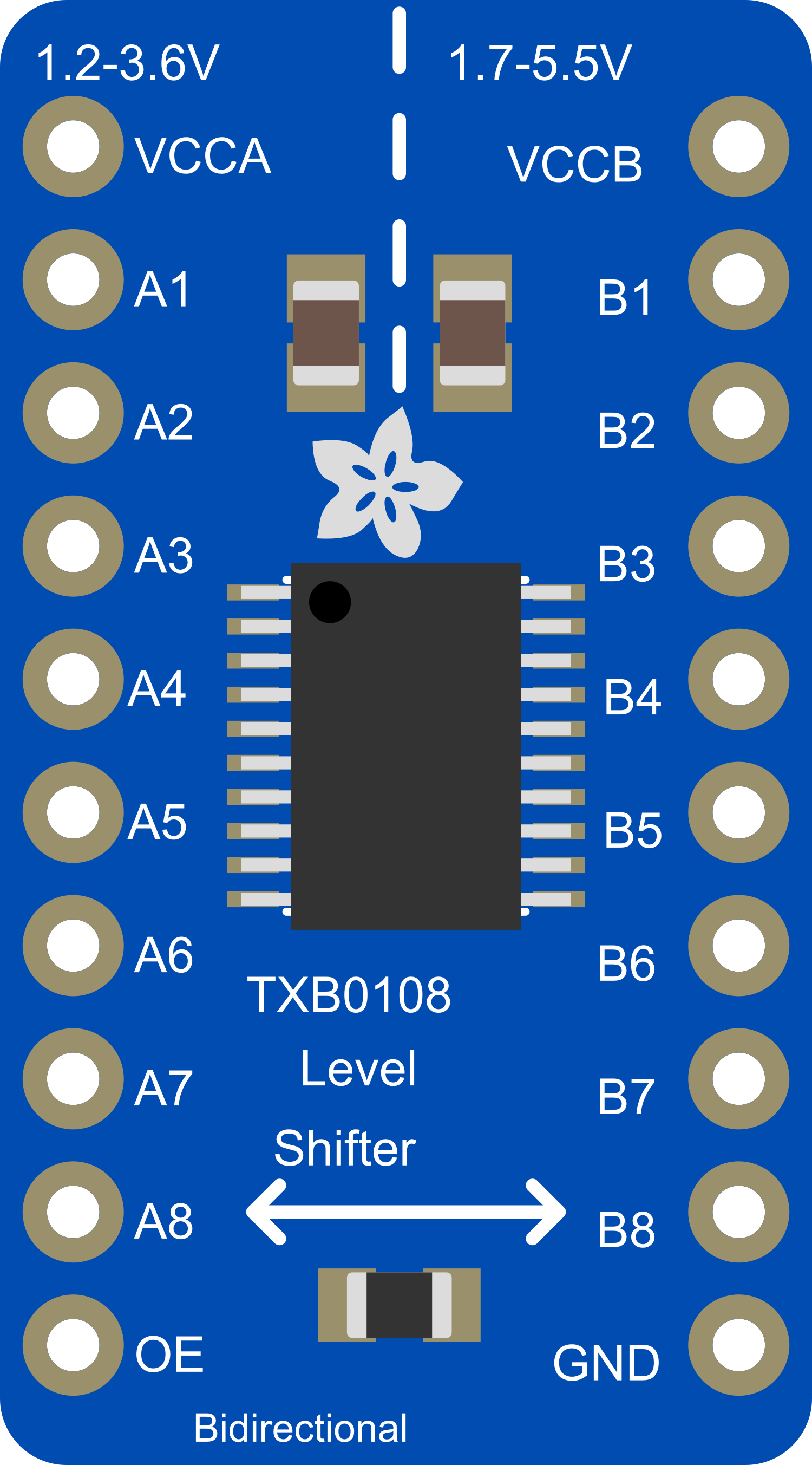 Image of Adafruit TXB0108 8-channel Bi-directional Logic Level Converter