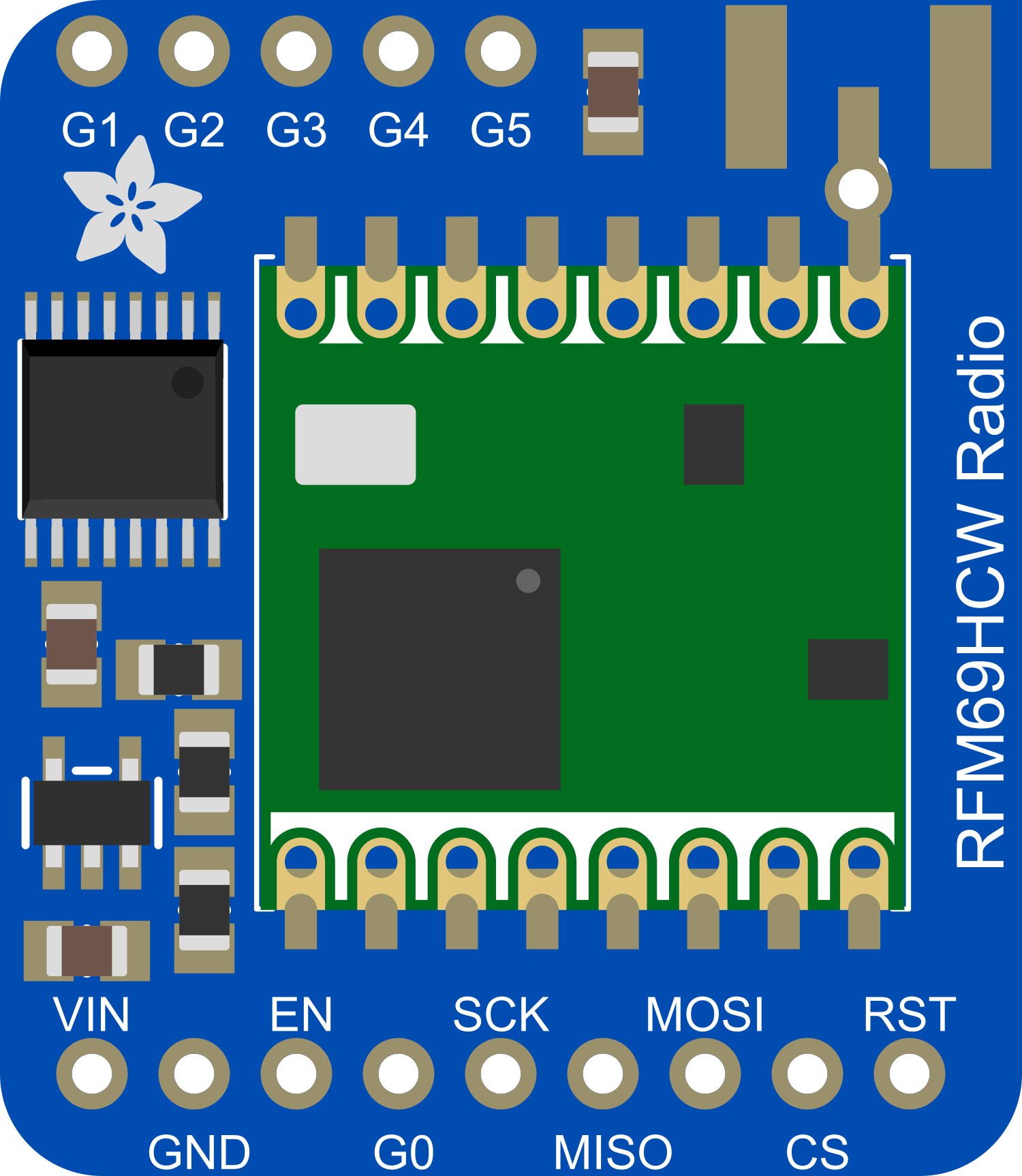 Image of Adafruit RFM69HCW Transceiver Radio