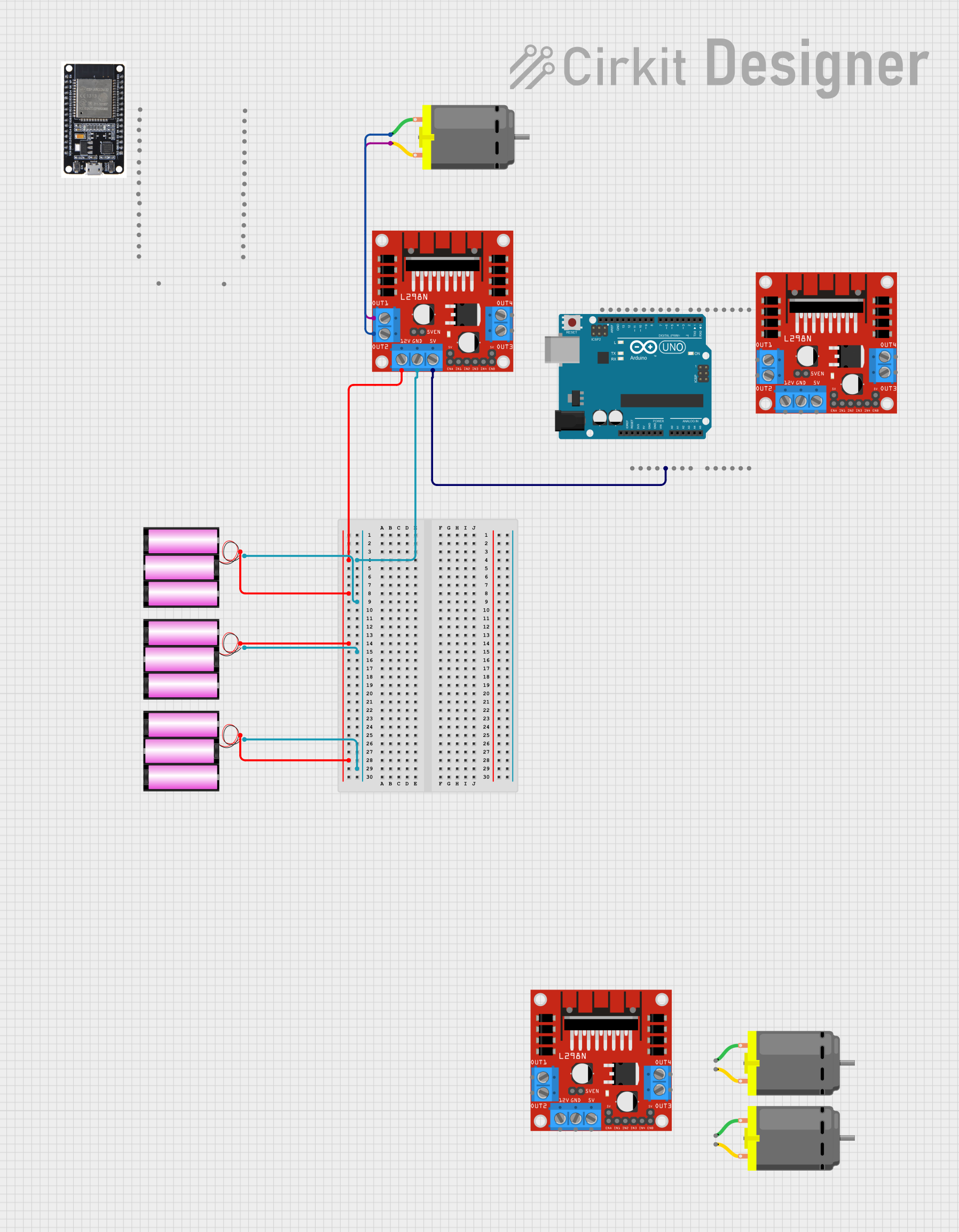 Image of trial2: A project utilizing L298N DC motor driver in a practical application