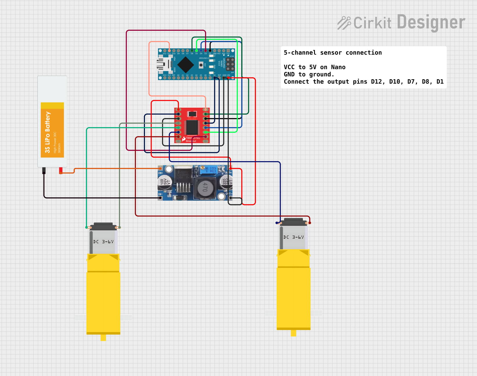 Image of lfr1: A project utilizing Motor Driver - N-Mos PWM Trigger  in a practical application