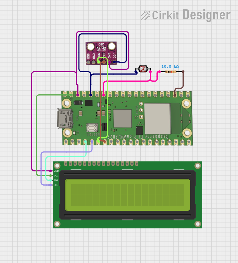 Image of Pico Circuit: A project utilizing Adafruit BMP183 in a practical application