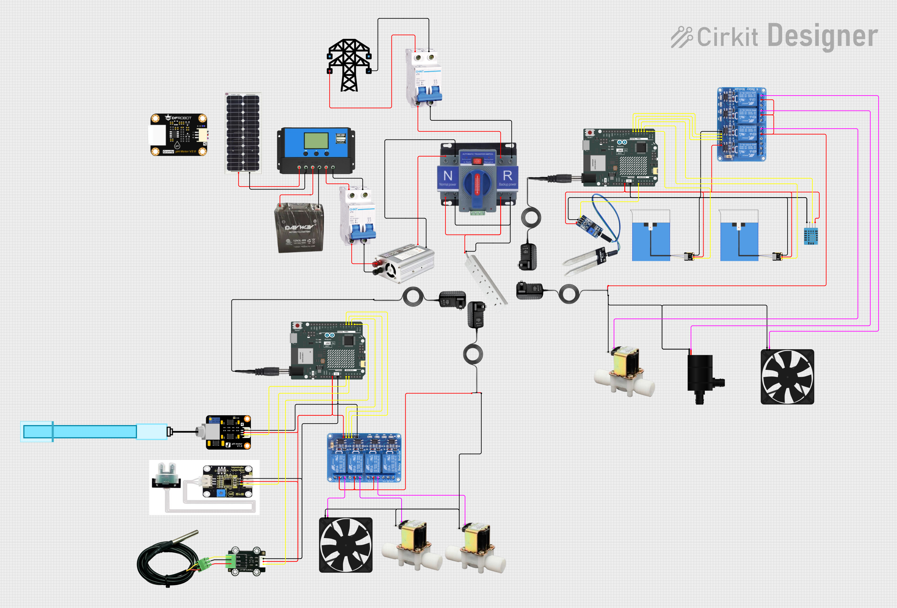 Image of Arduino UNO R4 WiFi Controlled Smart Irrigation and Environmental Monitoring System