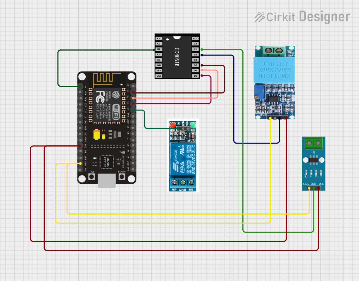 Image of LOAD MONITORING: A project utilizing ZMCT103C CURRENT SENSOR in a practical application
