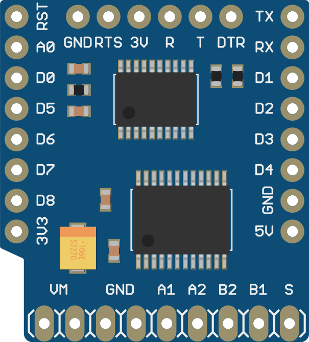 Image of WeMos D1 Mini Motor Shield