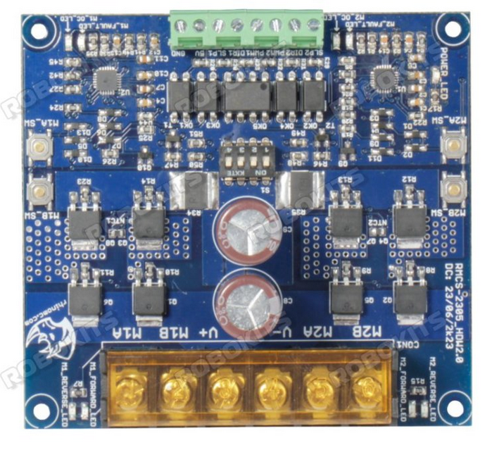 Image of Rhino MDD20Amp 6V-30V Dual DC Motor Driver (2 Channels)