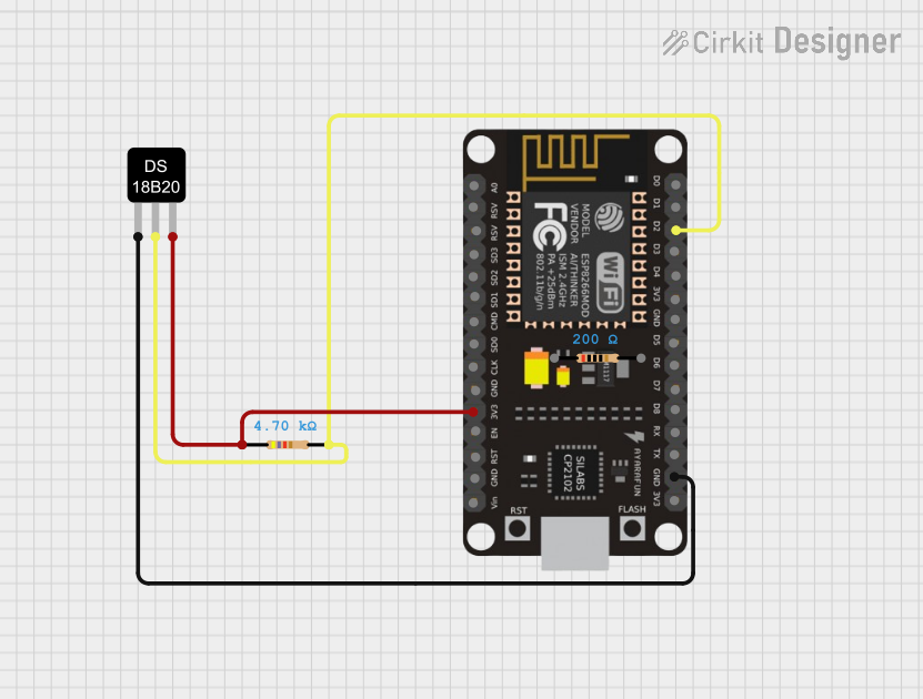 Image of SUHU: A project utilizing DS18B20 Temperature Sensor (Wokwi Compatible) in a practical application