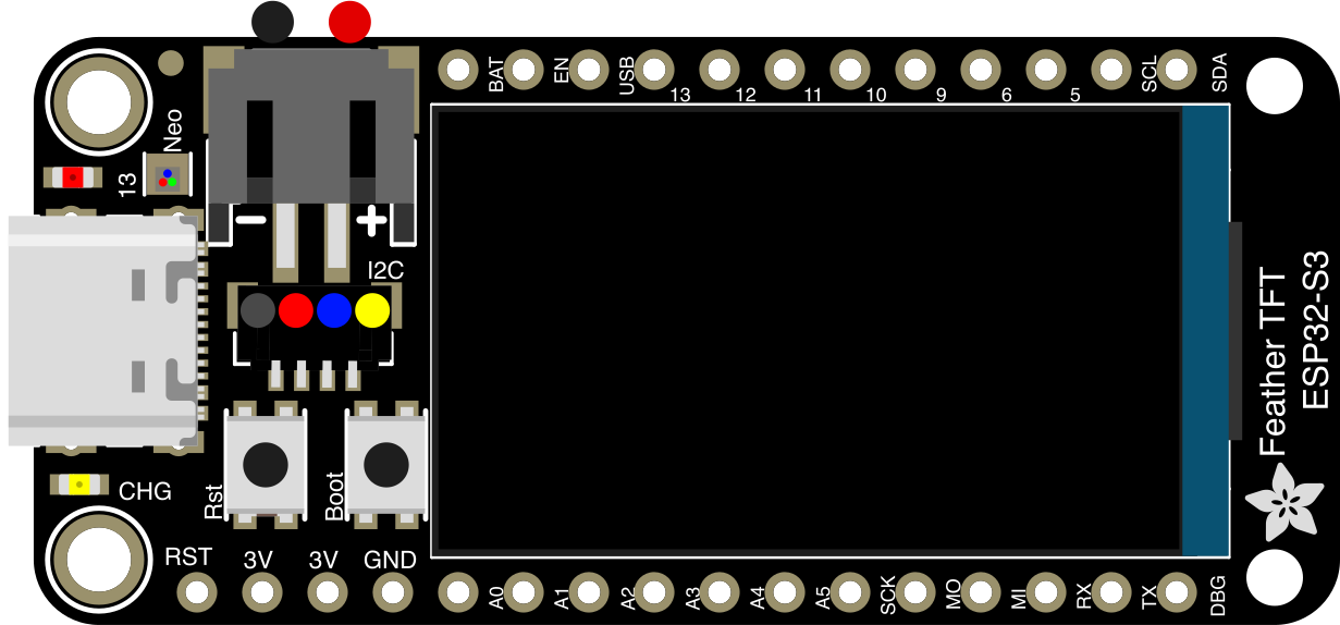 Image of Adafruit ESP32-S3 TFT Feather