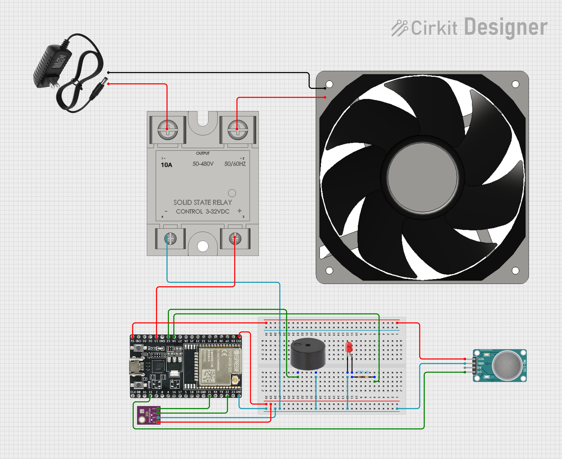 Image of ESP32-Based Air Quality Monitoring System with Wi-Fi Connectivity and Alerting Features