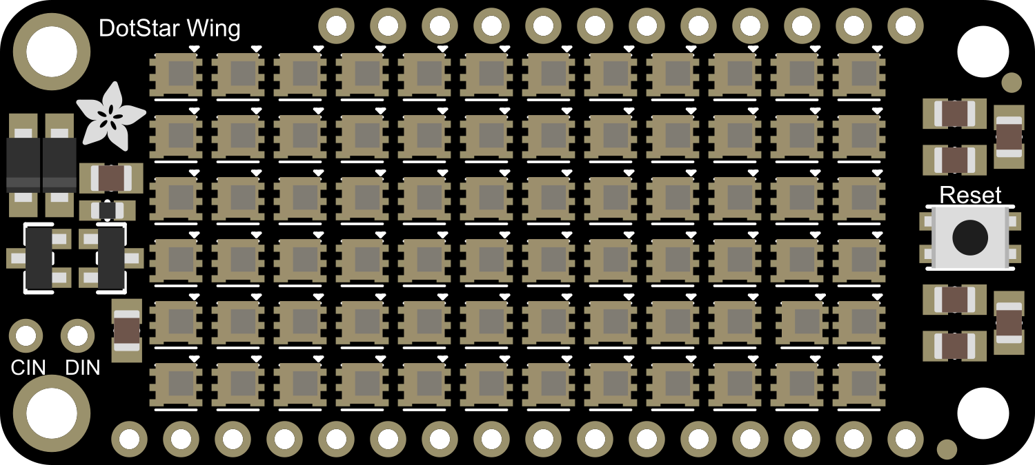 Image of Adafruit DotStar Wing